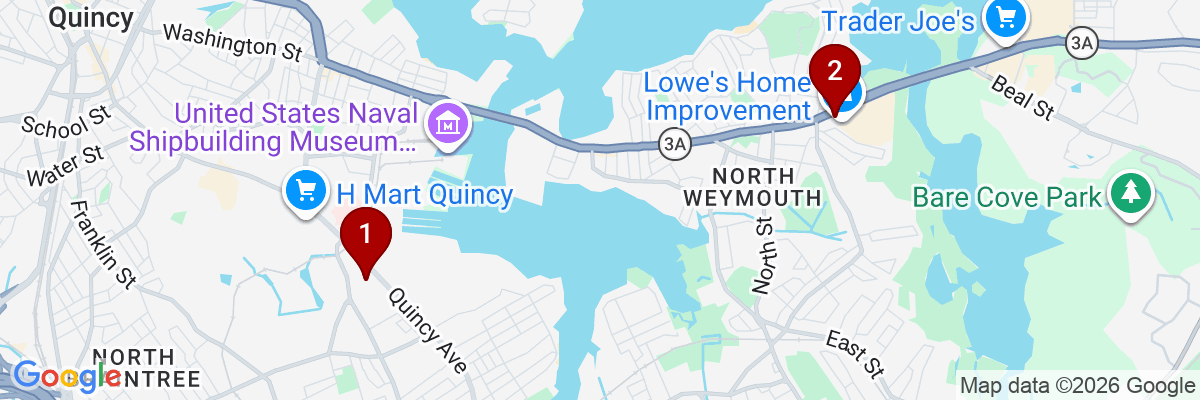 Map showing facility locations