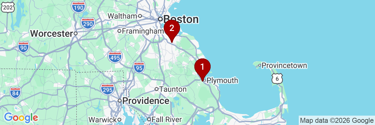 Map showing facility locations