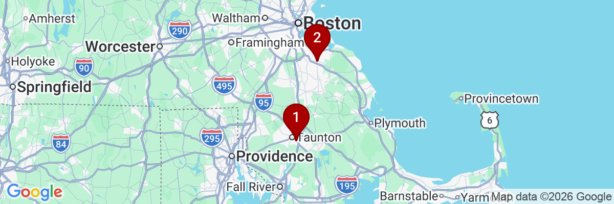Map showing facility locations
